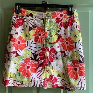 Croft &Barrow Classic Fit Multi Color Floral Skort